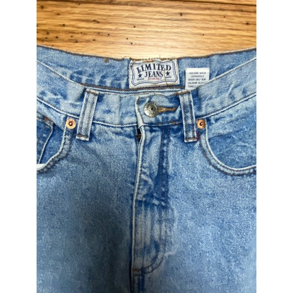 VINTAGE Limited Jeans Womens 8 Blue Mom High Waist Tapered Leg Cotton Denim - Picture 4 of 16